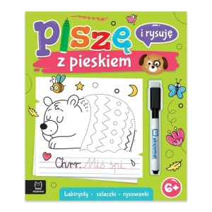 Piszę i rysuję z pieskiem. Labirynty, szlaczki, rysowanki. Ścieralny pisak Aksjomat