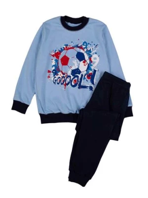 Piżama chłopięca niebiesko-granatowa z bawełny Tup Tup piłka nożna TUP TUP
