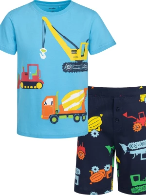 Piżama z krótkim rękawem dla chłopca, z pojazdami, niebieska 3-8 lat Endo