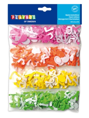 Playbox 400-częściowy zestaw literek w różnych kolorach z gumy piankowej rozmiar: onesize
