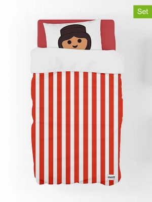 Playmobil 2-częściowy komplet pościeli w kolorze biało-czerwonym rozmiar: onesize