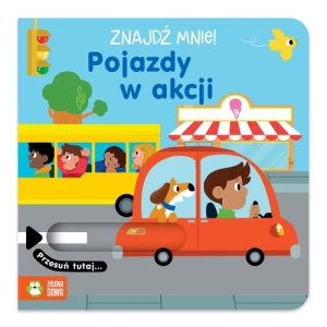 Pojazdy w akcji. Znajdź mnie! Zielona sowa