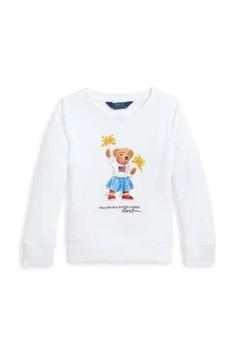 Polo Ralph Lauren bluza bawełniana dziecięca kolor biały z nadrukiem 312945063001
