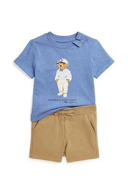Polo Ralph Lauren komplet bawełniany niemowlęcy kolor niebieski 320942280001