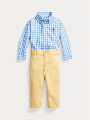 Polo Ralph Lauren Komplet koszula i spodnie materiałowe 320902172001 Niebieski Regular Fit