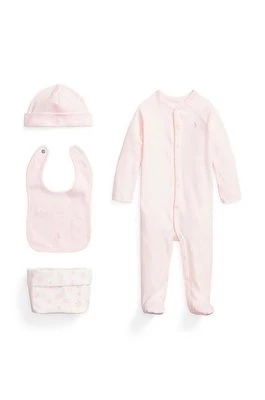 Polo Ralph Lauren komplet niemowlęcy 320863221002 kolor różowy