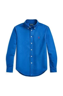 Polo Ralph Lauren koszula bawełniana dziecięca kolor niebieski