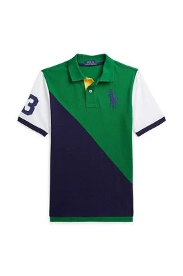 Polo Ralph Lauren polo bawełniane dziecięce kolor zielony wzorzysty 323942107001
