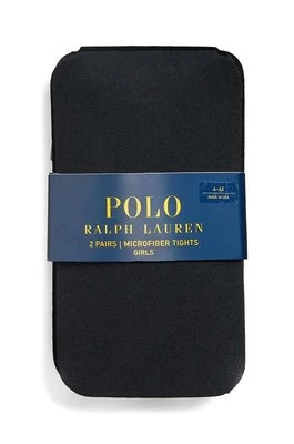 Polo Ralph Lauren rajstopy dziecięce 2-pack kolor czarny