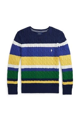 Polo Ralph Lauren sweter bawełniany dziecięcy kolor zielony lekki 323941097001
