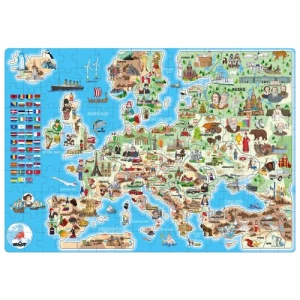 Popularne puzzle Mapa Europy, 160 elementów 4-Home