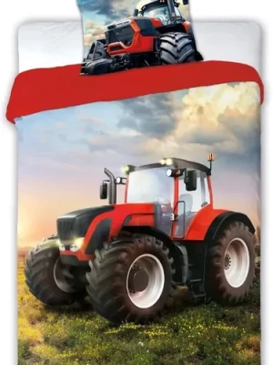 POŚCIEL 160x200 TRAKTOR FARMA CIĄGNIK BAWEŁNA dla dziecka dziecięcy