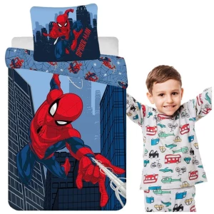 POŚCIEL BAWEŁNIANA DLA DZIECI ROZMIAR 160x200 SPIDER-MAN POSZEWKA 70x80