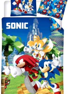 POŚCIEL DZIECIĘCA 140x200 SONIK GRA SEGA SONIC