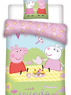 ﻿POŚCIEL DZIECIĘCA DO ŁÓŻECZKA 100% BAWEŁNA PEPA 100x135 ŚWINKA PEPPA