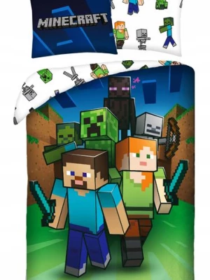 ﻿Pościel dziecięca Minecraft 160 x 200 cm Halantex 100% bawełna