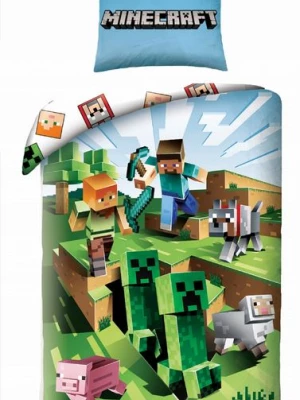 Pościel dziecięca Minecraft 160 x 200 cm Halantex 100% bawełna