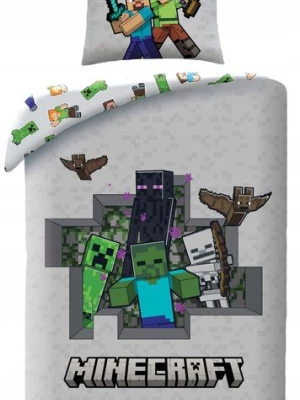 ﻿Pościel Młodzieżowa 140X200 MINECRAFT Steve Creeper Mikrofibra