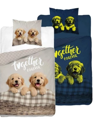 Pościel Świecąca w ciemności 160x200 Pieski Labradorki