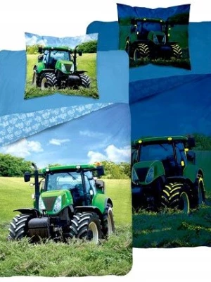 ﻿POŚCIEL ŚWIECĄCA W CIEMNOŚCI 160x200 ZIELONY TRAKTOR FARMA