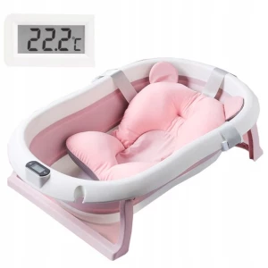 ﻿PrimaBobo Wanienka DUŻA składana PREMIUM , termometr,wkładka PINK