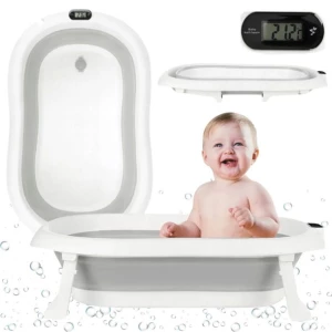 PRIMABOBO Wanienka silikonowa składana PREMIUM dla dziecka, termometr