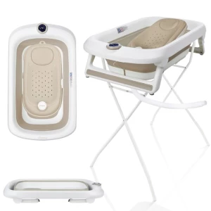 PRIMABOBO Wanienka składana LUX ZE STOJAKIEM dla dziecka FOTELIK BEŻOWA