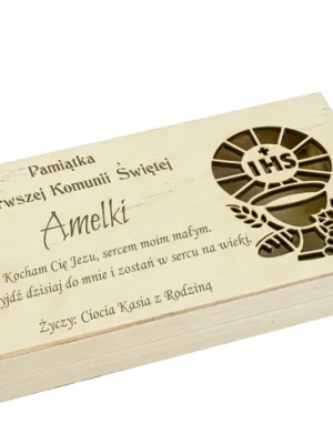 Pudełko Na Pieniądze Pamiątka Pierwsza Komunia-