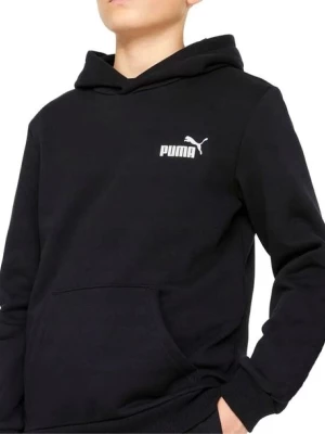 PUMA BLUZA DZIECIĘCA SPORTOWA BAWEŁNIANA Z KAPTUREM CZARNA r. 176