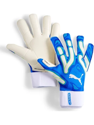 Puma Rękawice bramkarskie "Ultra Ultimate Hybrid" w kolorze biało-niebieskim rozmiar: 27,5