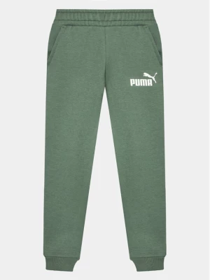 Puma Spodnie dresowe Ess Logo 586973 Zielony Regular Fit