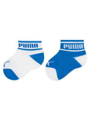Puma Zestaw 2 par wysokich skarpet dziecięcych Baby Wording Sock 2P 935479 Niebieski