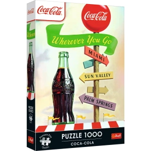 Puzzle Premium Plus Quality 1000 el. Coca-Cola: Gdziekolwiek zmierzasz
