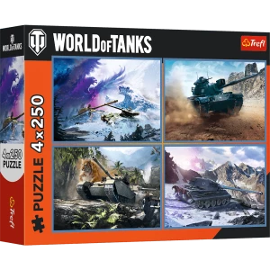 Puzzle World of Tanks 4 x 250 el. Wielka bitwa czołgów
