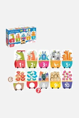 Puzzle z dziurką Pociąg do liczenia BRIGHT JUNIOR MEDIA