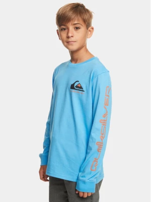 Quiksilver Bluzka Omnilogo Tees EQBZT04665 Błękitny Regular Fit