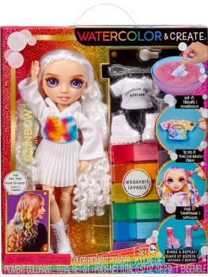 Rainbow High WaterColor lalka - fioletowe oczy DO KOLOROWANIA 507581