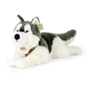 Rappa Pluszowy husky z uprzężą 60 cm ECO - FRIENDLY