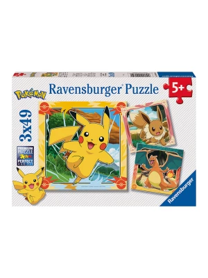 Ravensburger 49-częściowe puzzle (3 szt.) "Pokémon" - 5+ rozmiar: onesize