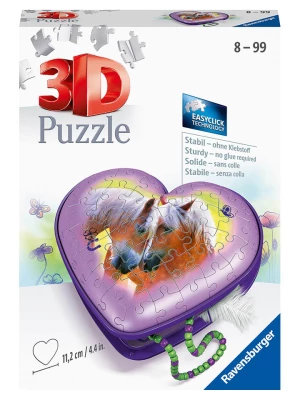 Ravensburger 54-częściowe puzzle 3D "Heart-shaped box with horses" - 8+ rozmiar: onesize