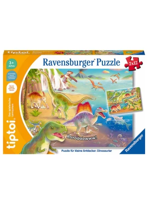 Ravensburger Puzzle tiptoi® (2x12) "Dinozaury" - 3+ rozmiar: onesize Ravensburger Puzzle tiptoi® (2x12) "Dinozaury" - 3+ rozmiar: onesize
