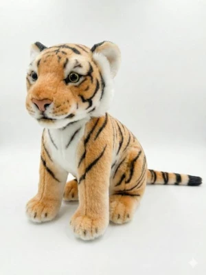 REALISTYCZNY PLUSZOWY TYGRYS ZOO 30CM - WYSOKA JAKOŚĆ, DETALE REALIZMU