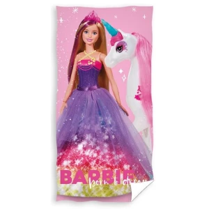 Ręcznik kąpielowy dla dzieci Barbie i Jednorożec, 70 x 140 cm 4-Home