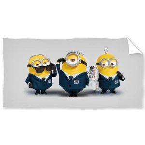 Ręcznik kąpielowy dla dzieci Minionki Tajni agenci, 70 x 140 cm 4-Home