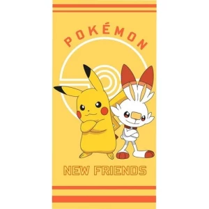 Ręcznik kapielowy dla dzieci Pokemon Pikachu i Scorbunny, 70 x 140 cm 4-Home