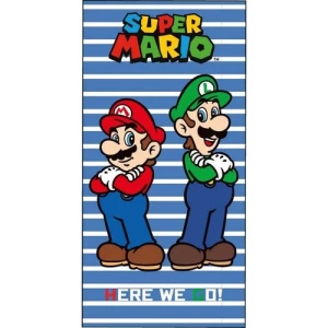 Ręcznik kąpielowy dla dzieci Super Mario i Luigi, 70 x 140 cm 4-Home