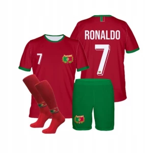 Ronaldo Portugalia komplet koszulka spodenki getry rozmiar 110