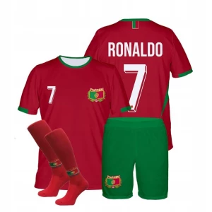 ﻿RONALDO PORTUGALIA strój komplet + getry roz. 134