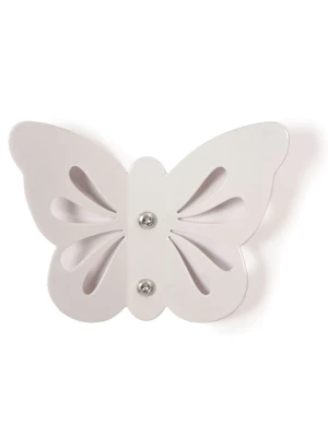 roommate Wieszak ścienny "Butterfly" w kolorze białym - 13,5 x 9 cm rozmiar: onesize