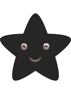 roommate Wieszak ścienny "Star" w kolorze czarnym - 9,3 x 9,3 cm rozmiar: onesize